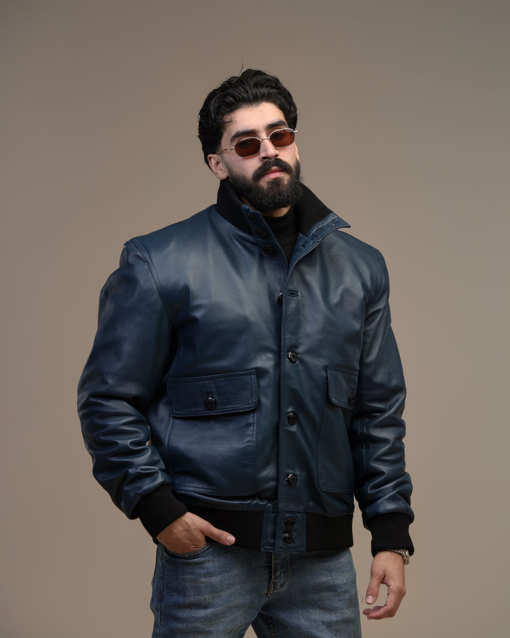 Brera- Veste en cuir véritable