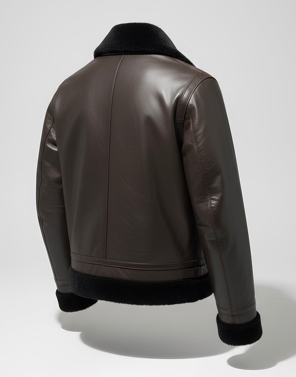 Veste Aviateur en Cuir Marron – Esprit Vintage & Élégance Urbaine