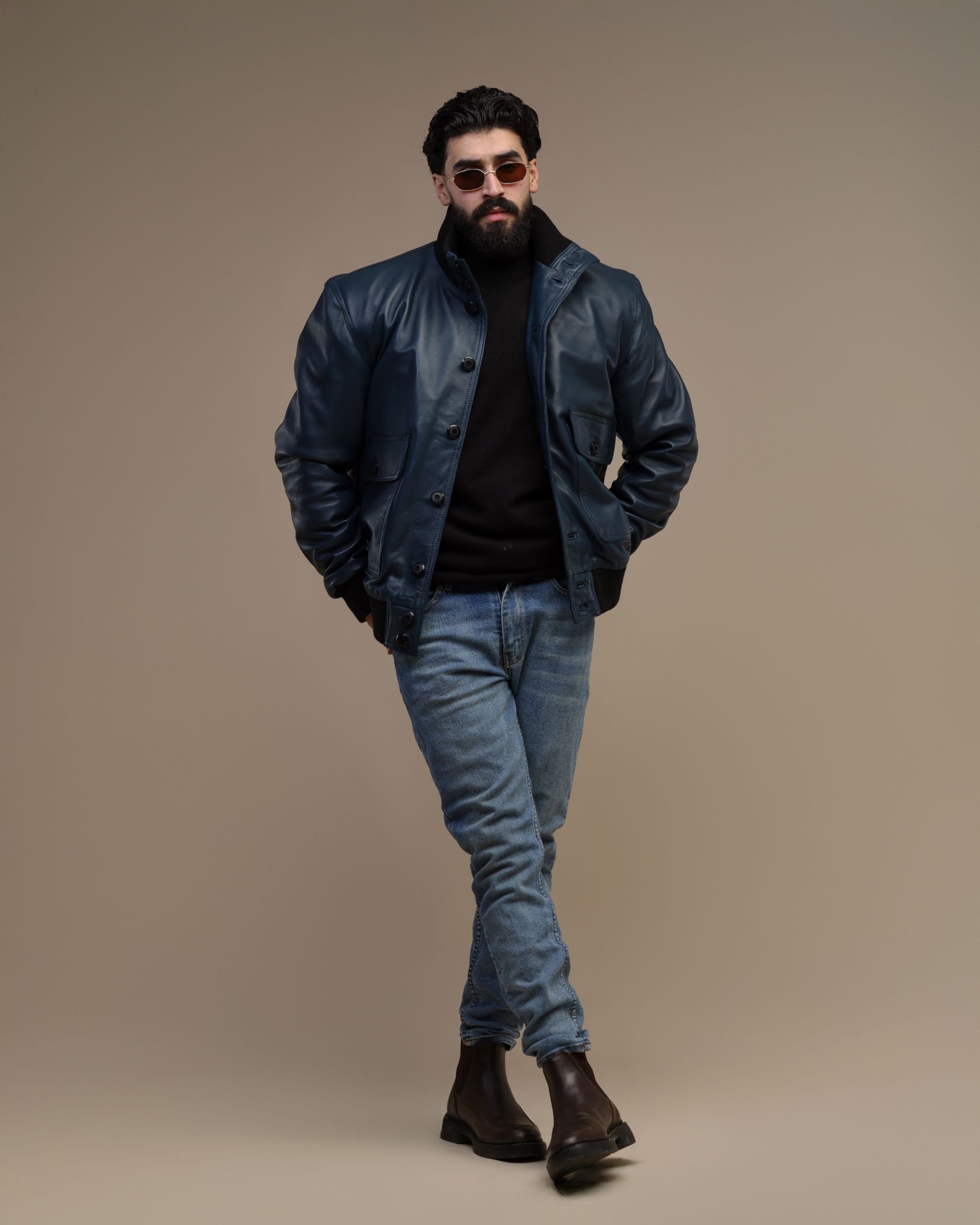 Brera- Veste en cuir véritable