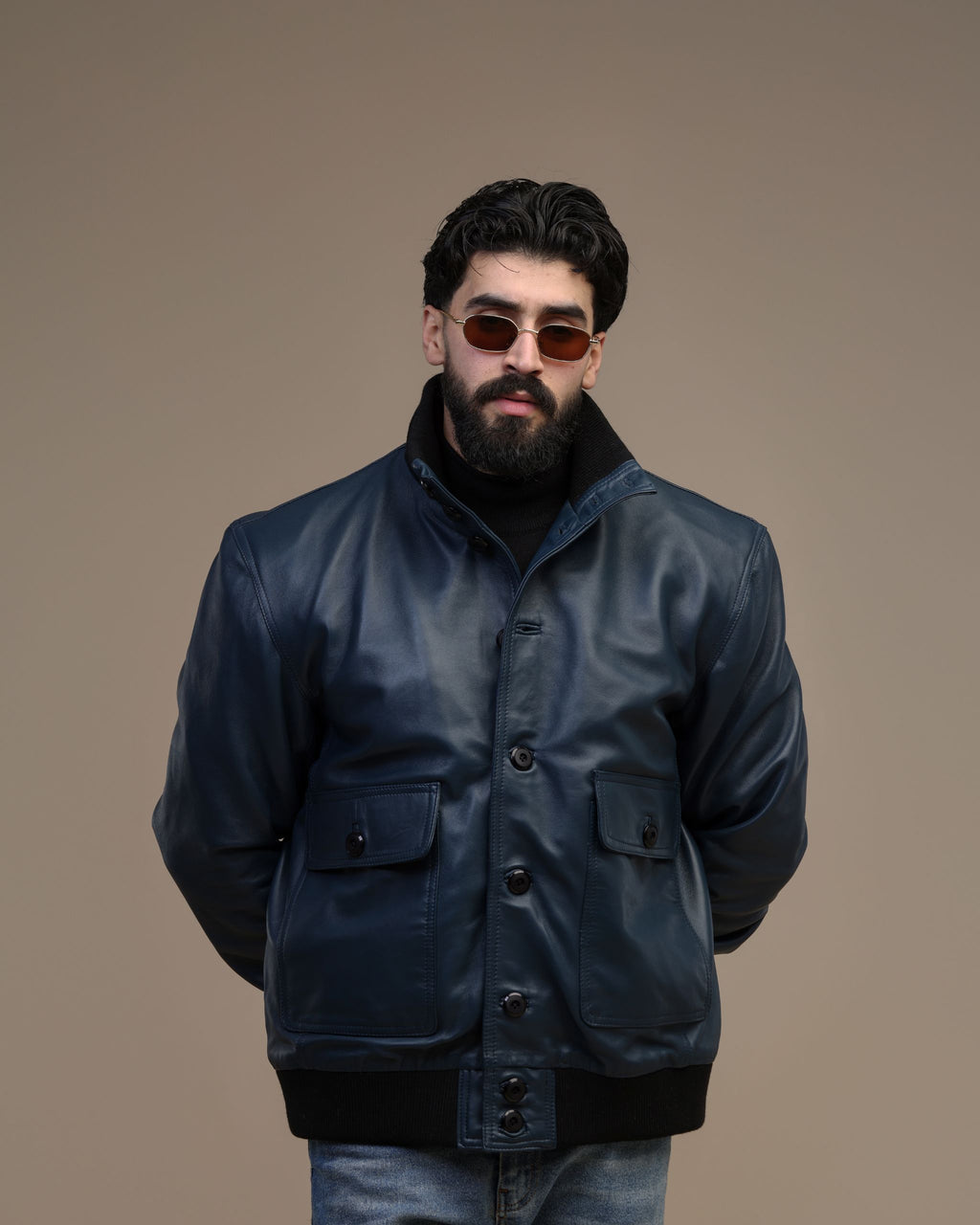 Brera- Veste en cuir véritable