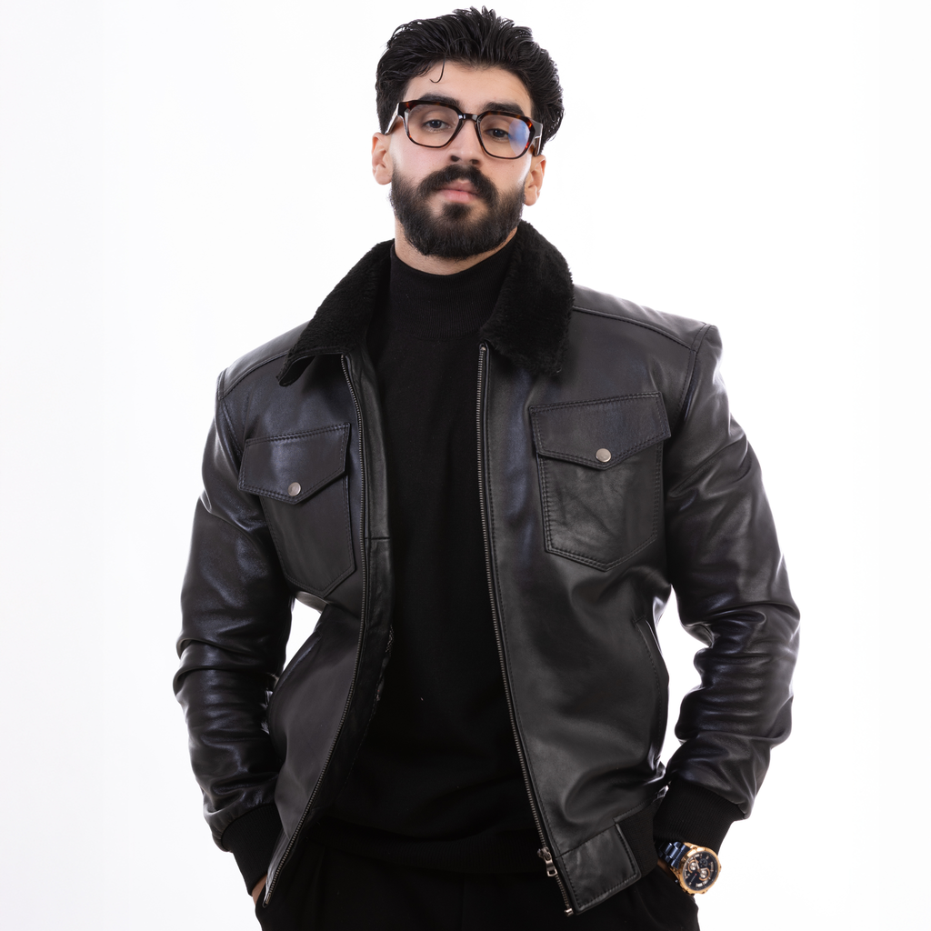 BOMBER l Veste en cuir original