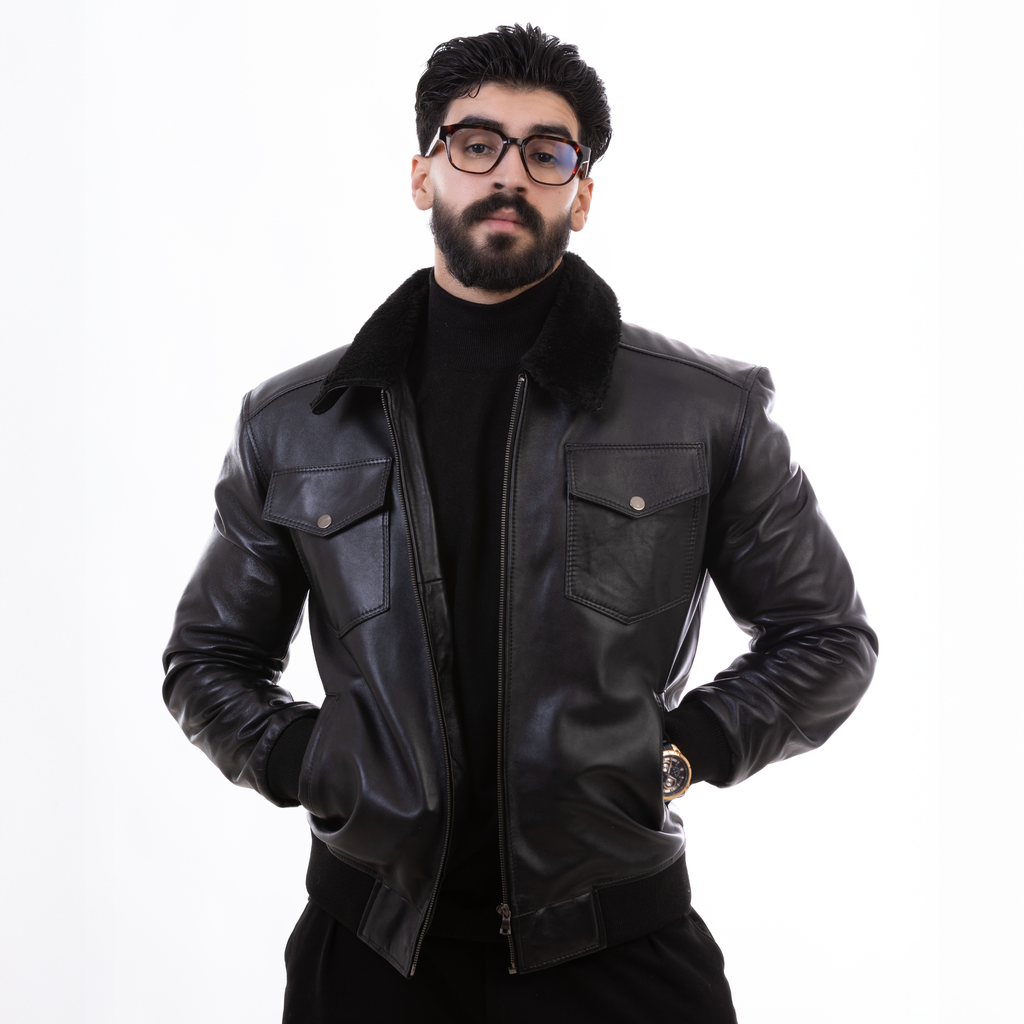 BOMBER l Veste en cuir original