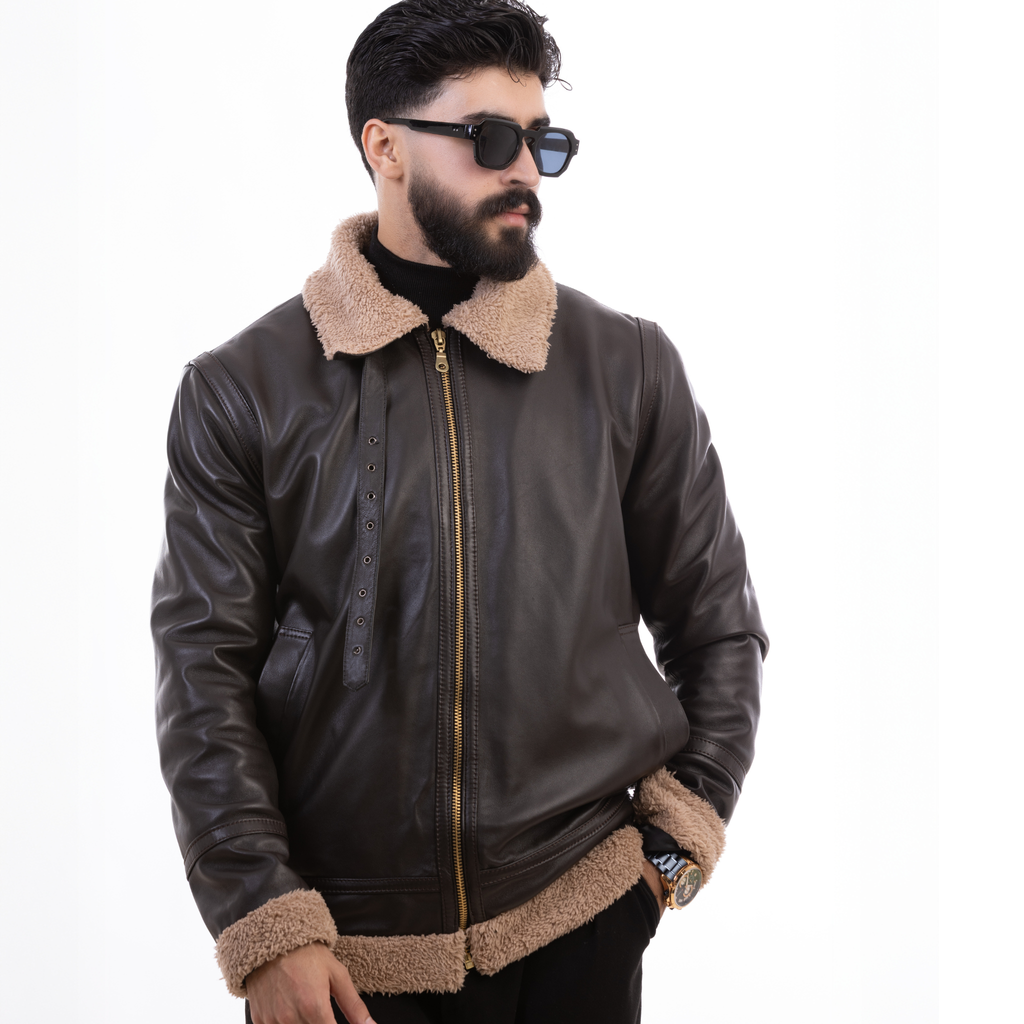 Veste Bombardier en Cuir – Doublure Pilote Ultra Chaude