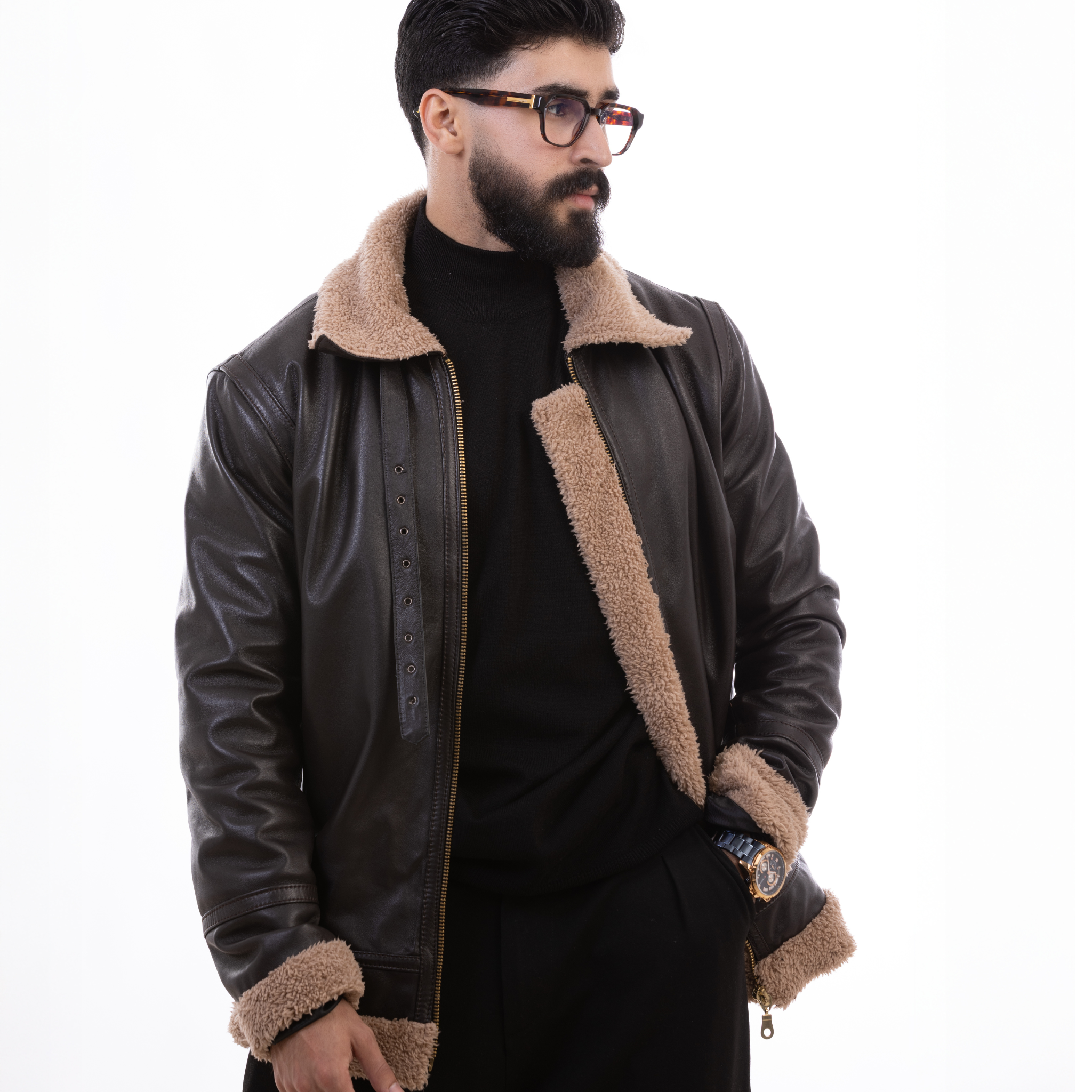 Veste Bombardier en Cuir – Doublure Pilote Ultra Chaude