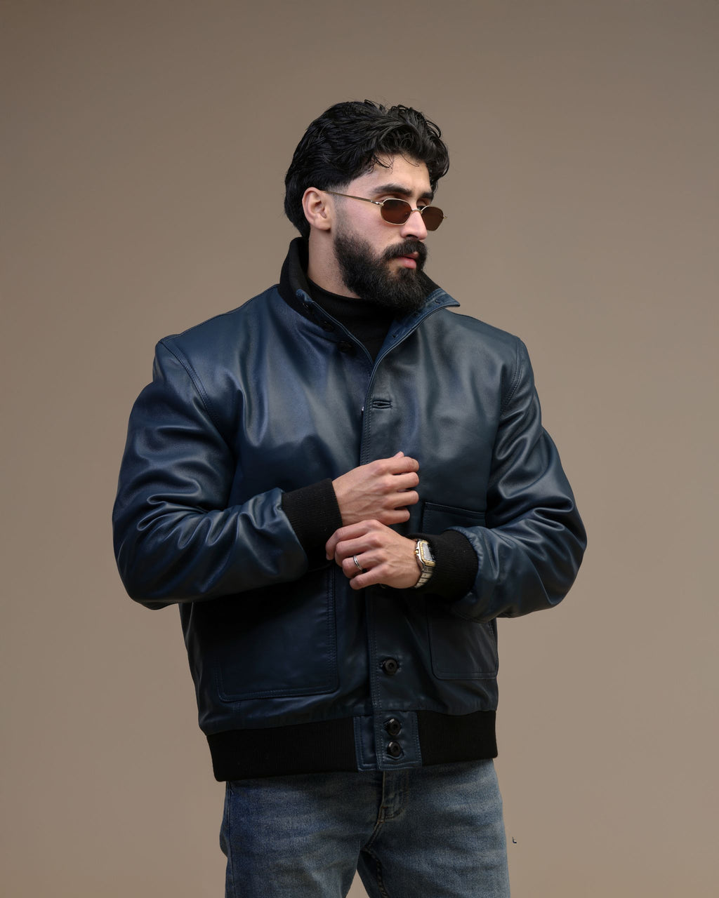 Brera- Veste en cuir véritable