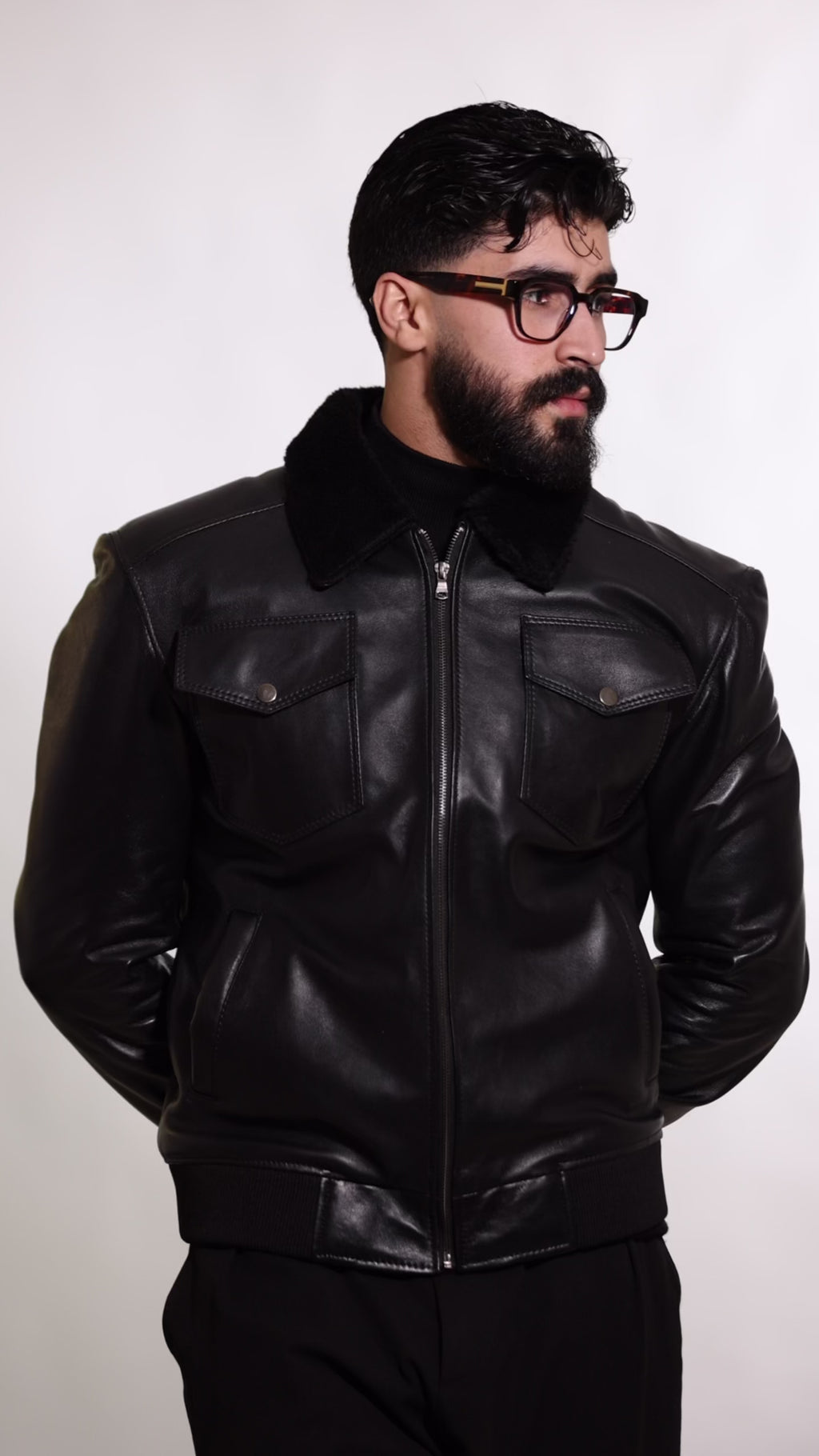 BOMBER l Veste en cuir original